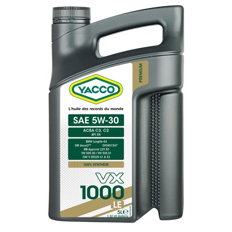 Imagen de Yacco 5w30 P/DPF-FAP SINT. Vx1000 formato 5L - 5w30